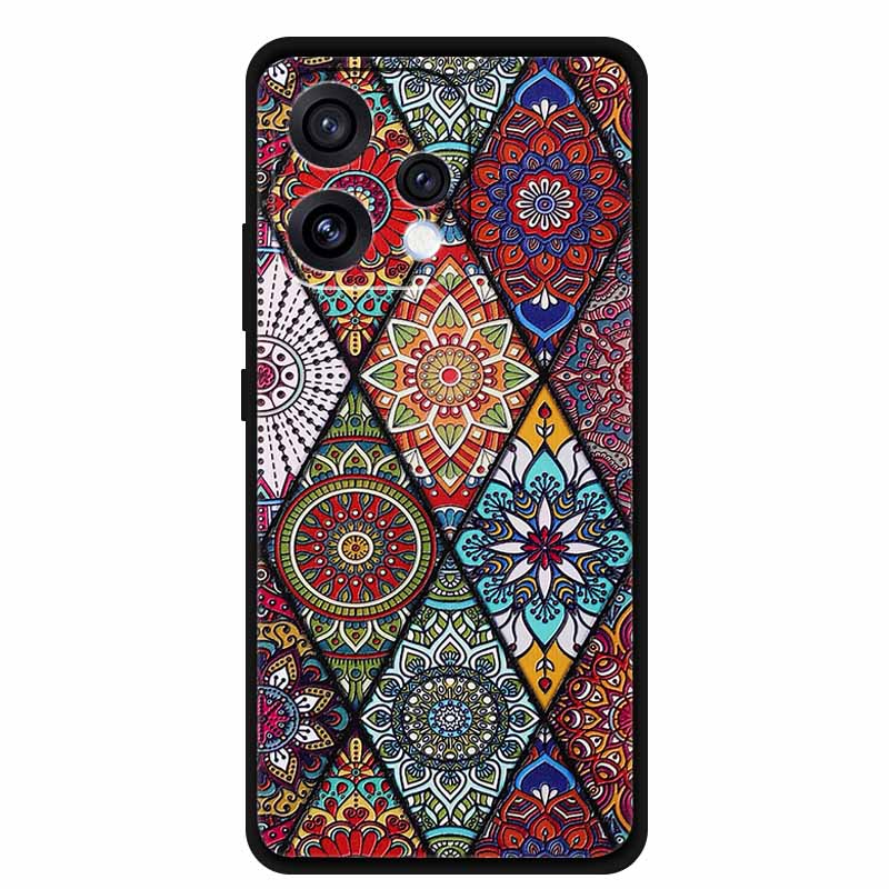 3D Emboss Case For Oppo Reno15 5G Phone Case Reno 15 Coque Flowers Silicone Soft Back Cover For Oppo Reno 15C 5G 2025 Case Funda