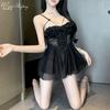 Sexy lingerie fungus lace mesh nightdress uniform temptation passion suit pure desire pajamas simple casual