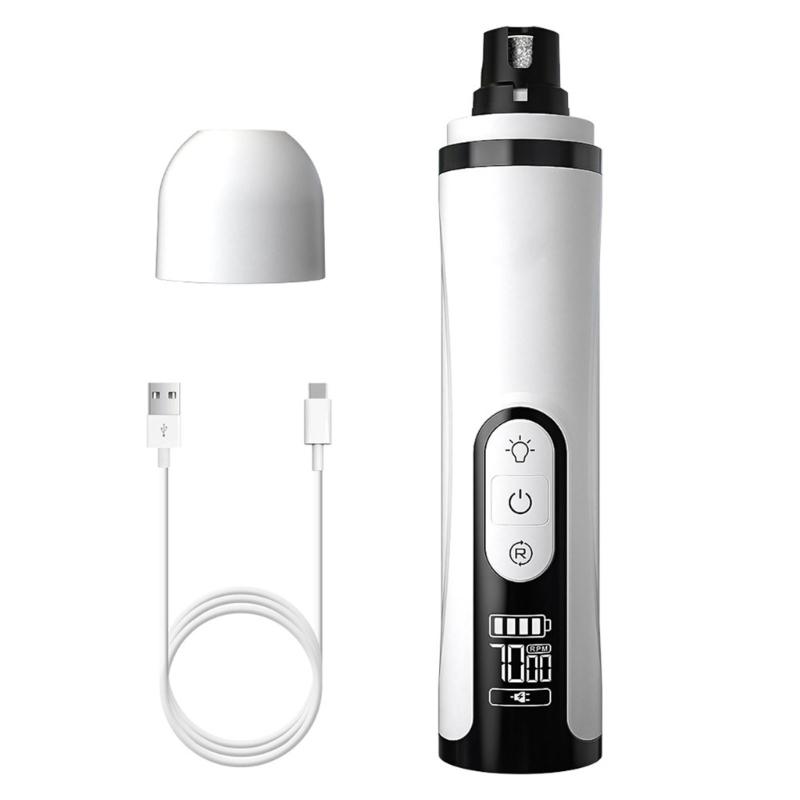 Quiet Rechargeable Dog Cats Nail Trimmer With Low Noise Motor And 3 Speed For Grooming