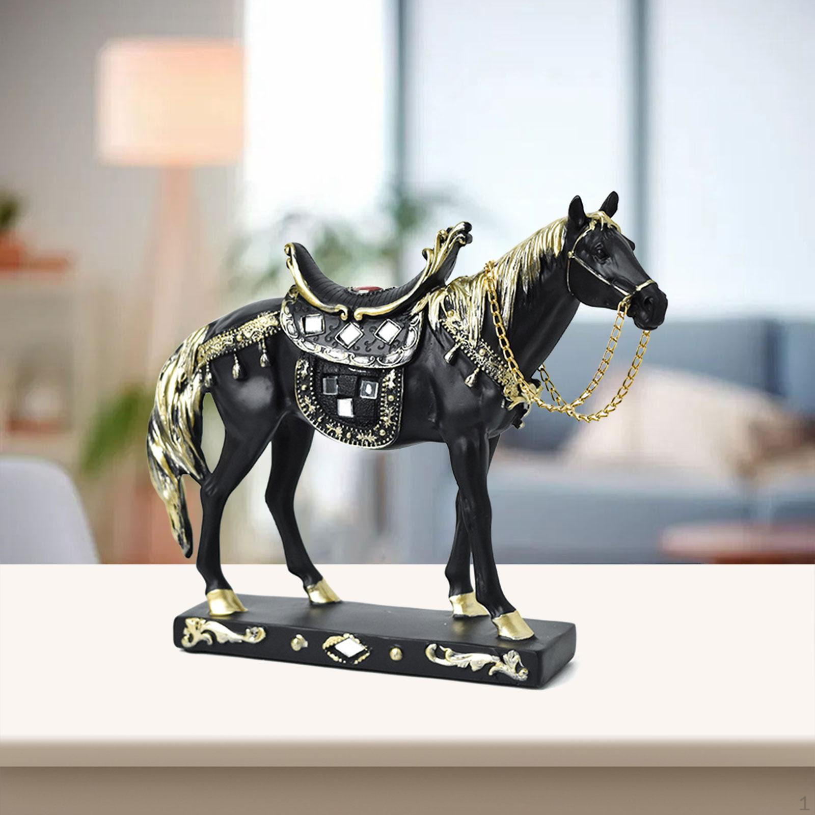 

Елегантна скульптура коня для офісу чи домашнього декору чорний
