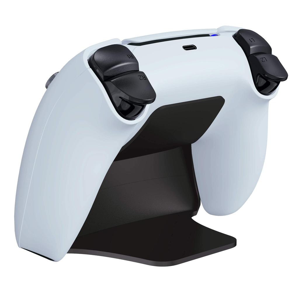 PlayVital PS5 Controller Stand with Rubber Pads, Compatible with PlayStation 5 Controllers [Black]