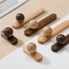 New Nordic Style Cabinet Handles Walnut Wood Round Shape Drawer Pulls Eco-Friendly 96mm Wardrobe Handles Home Decor