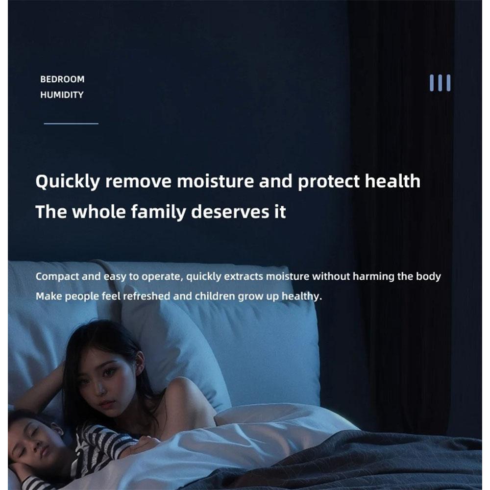 Portable mini dehumidifier, silent dryer, air purifier and dehumidifier all-in-one for home and bedroom use during humid weather