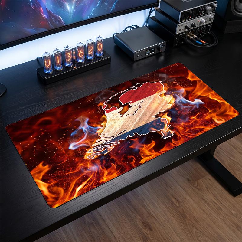 Netherlands Football Crest Mouse Pad, Extended Non Slip Rubber Desk Mat for Gaming Office Laptop Fan Gift
