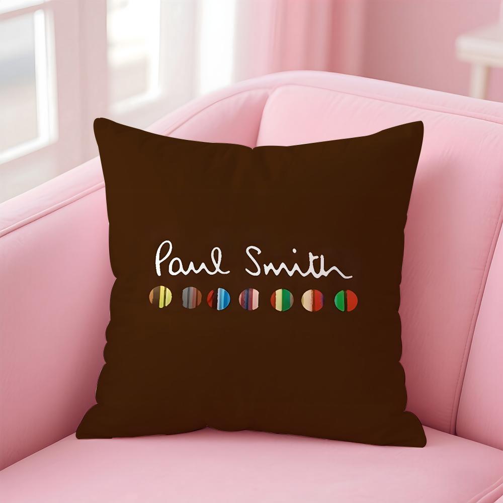 

S-Smith Fashion P-Paul Pillow Case Anti-dustmite Pillowcase Invisible zipper silky short plush Sofa cushion cover 16x16Inch