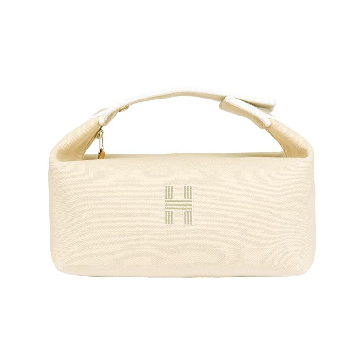 

Hermes Bride-A-Brac Тканина з вишивкою літери H Дорожня Бавовняна Сумка для зберігання Сумка-косметичка Маленька жіноча косметичка Біла H103222M-01 01 Blanc Pure White