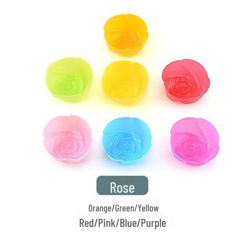 Set di 7 stampi per torte in silicone da 7 cm: Forme di Stella, Cuore, Quadrato, Fiore