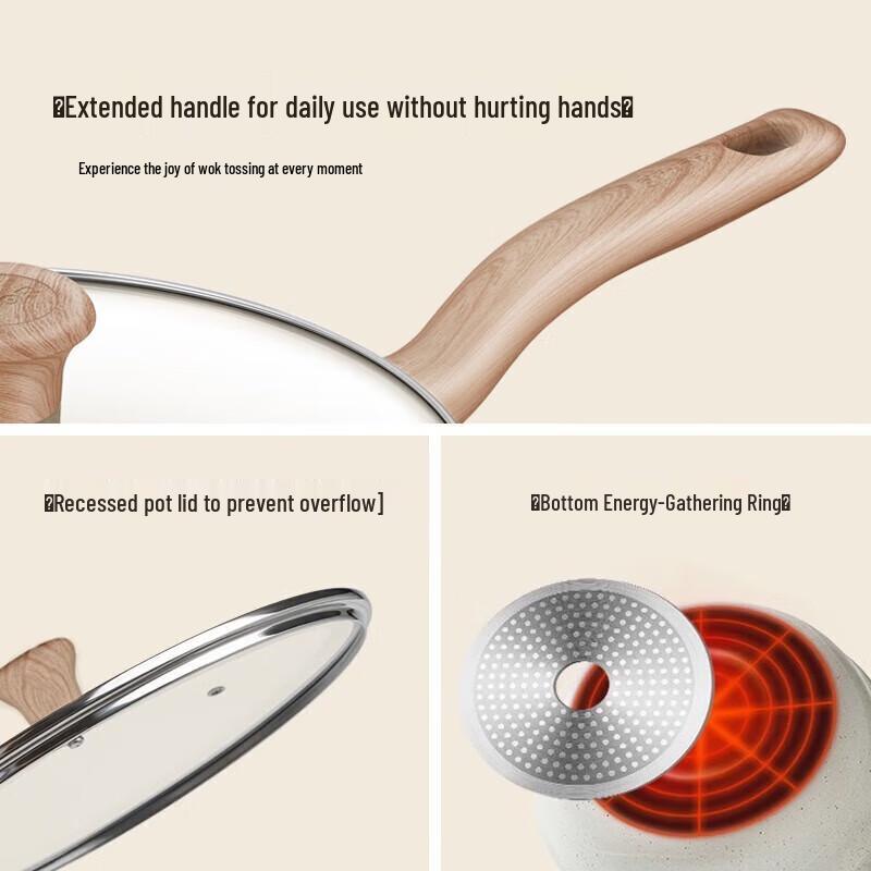 SUPOR Star Stone Light Cast Frying Pan