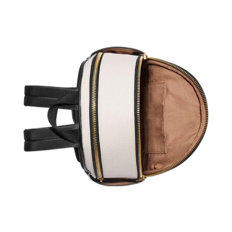 New COACH Disney Collaboration Court Cow Leather With Textile Backpack Double Shoulder Mini Women's Chalk White CC158-IMCAH