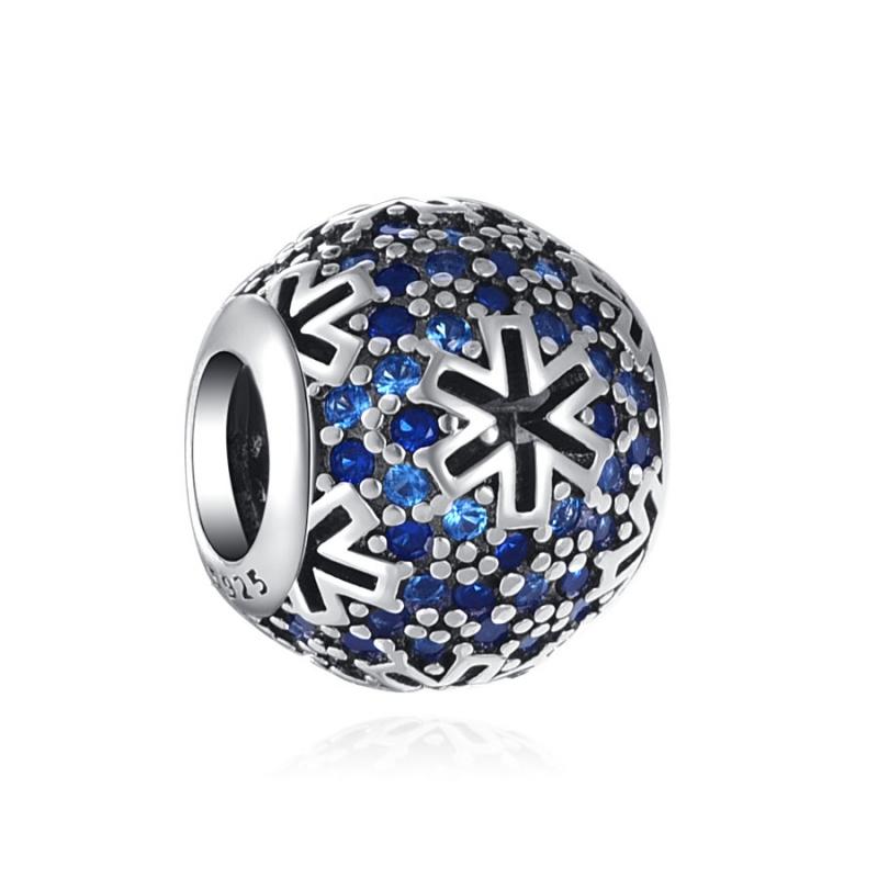 New 2024 925 Sterling Silver Plated Blue Pave Series Star Owl Butterfly Moon Pendant Diy Jewelry Bead Fit European Bracelet