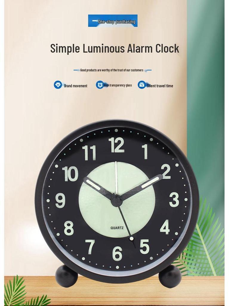 Luminous Multi-Function Silent Alarm Clock for Students and Children - Super Loud Bedside Timekeeper