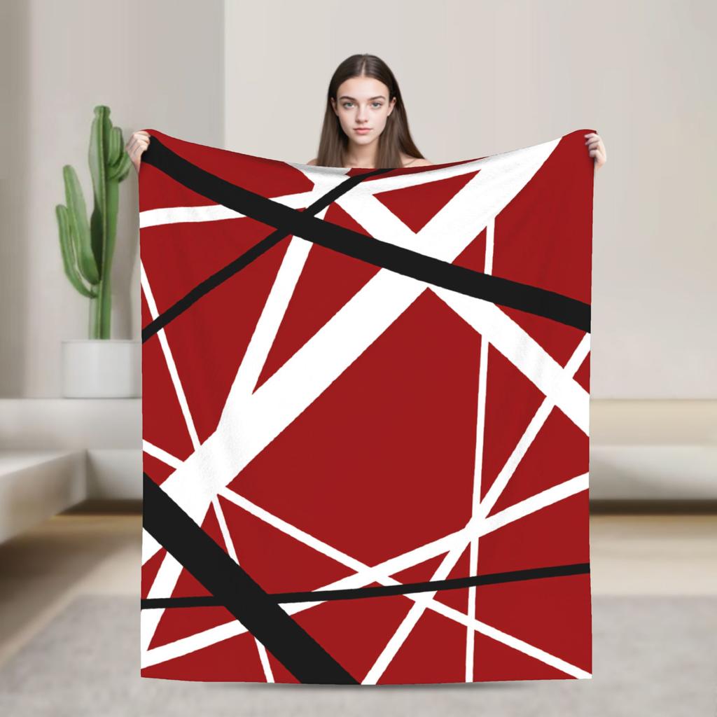 Van Halen White And Black Warm Cozy Blanket For Home Decor Fashion Throw Blanket Winter Travel Office Flannel Bedspread