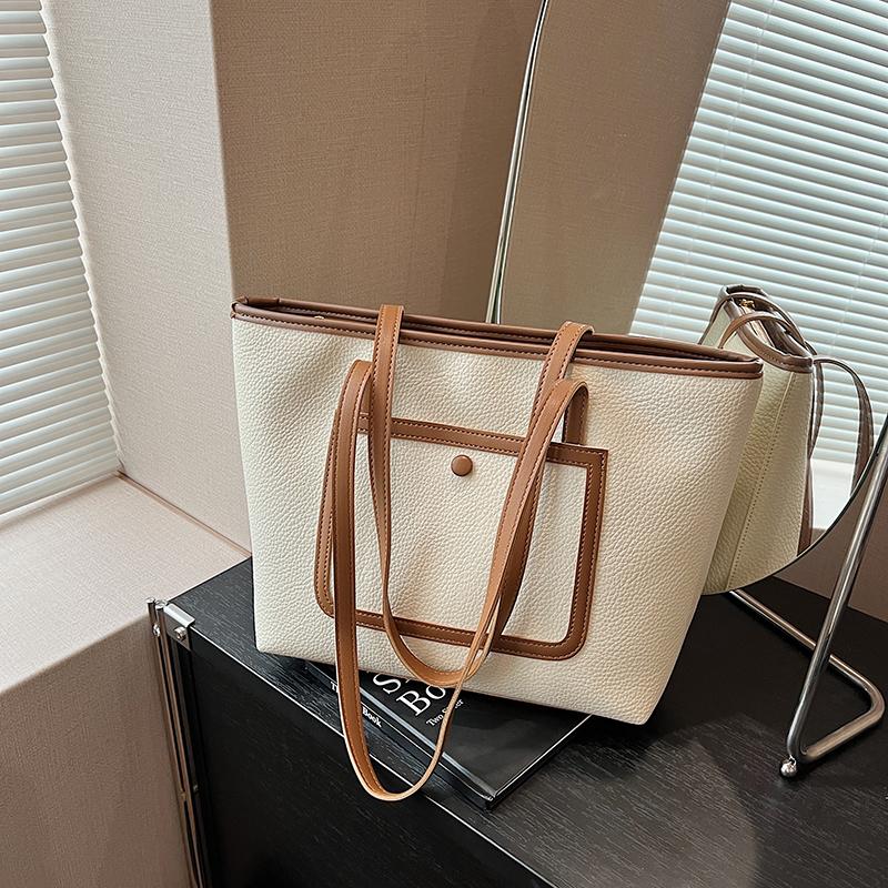 1 new PU handbag New large capacity travel shoulder bag high-end quality women's bag Fashion niche casual women