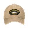 Vintage USS Missouri BB-63 Beyzbol Şapkası Erkek Kadın Yıpranmış Yıkanmış Snapback Şapka Savaş Gemisi Donanma Gemisi Dış Mekan Ayarlanabilir Şapkalar Şapka