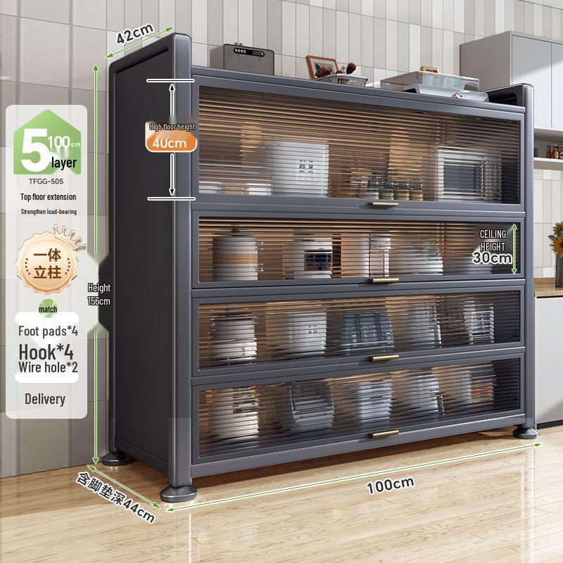 Étagère de Rangement Multifonctionnelle sur Pied et Buffet de Cuisine