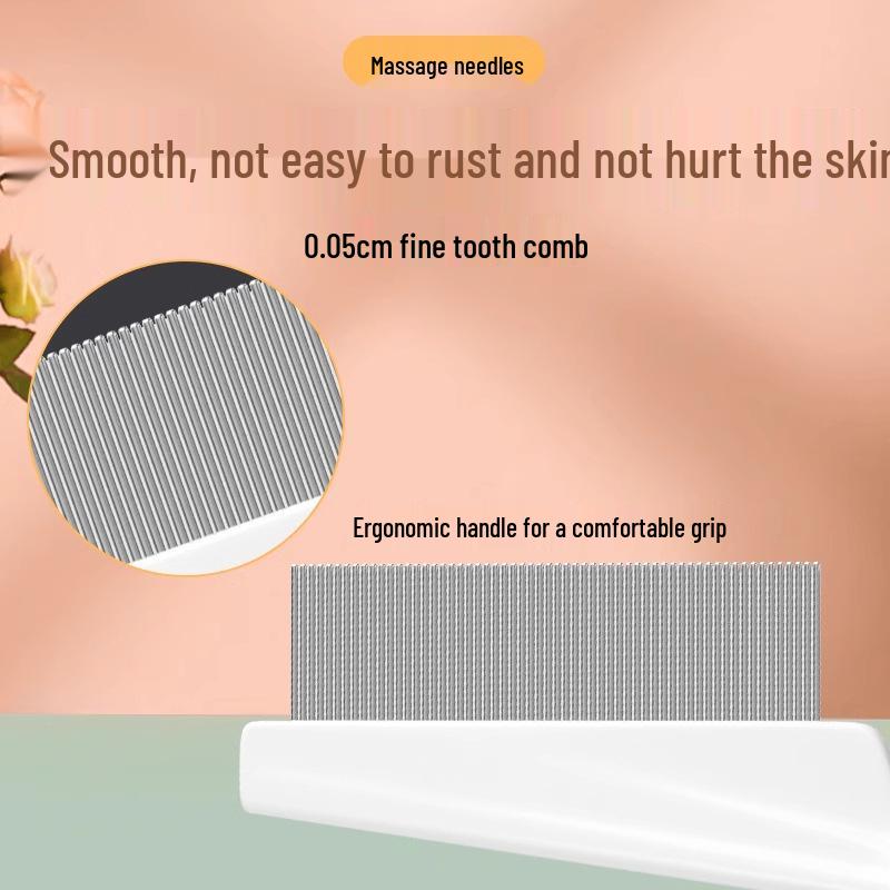Cat and Dog Fine-Tooth Flea Comb - Steel Grooming Tool with Free Shipping