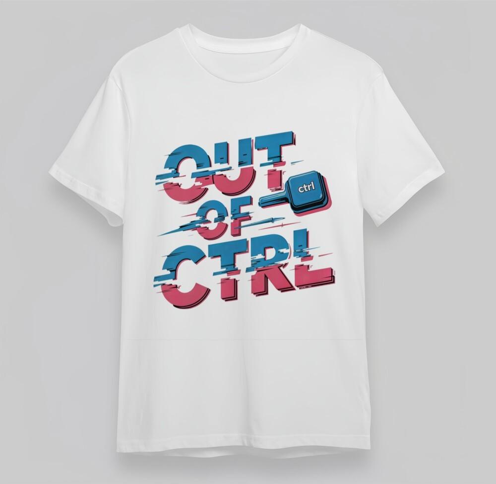 

Men s T-shirt With Neon Letters Ctrl Key Graphic Unisex Plus Size Cotton Tee USA M