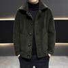 Осенне-зимние куртки мужские замшевые дубленки с обеих сторон, утепленные флисовые куртки, мужские, утолщенные и увеличенные, мех интегрированный