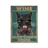Cartoon Funny Cat Posters And Prints Vintage Canvas Painting Wall Art Pictures For Living Room Kitchen Wine Cuadros Home Decor