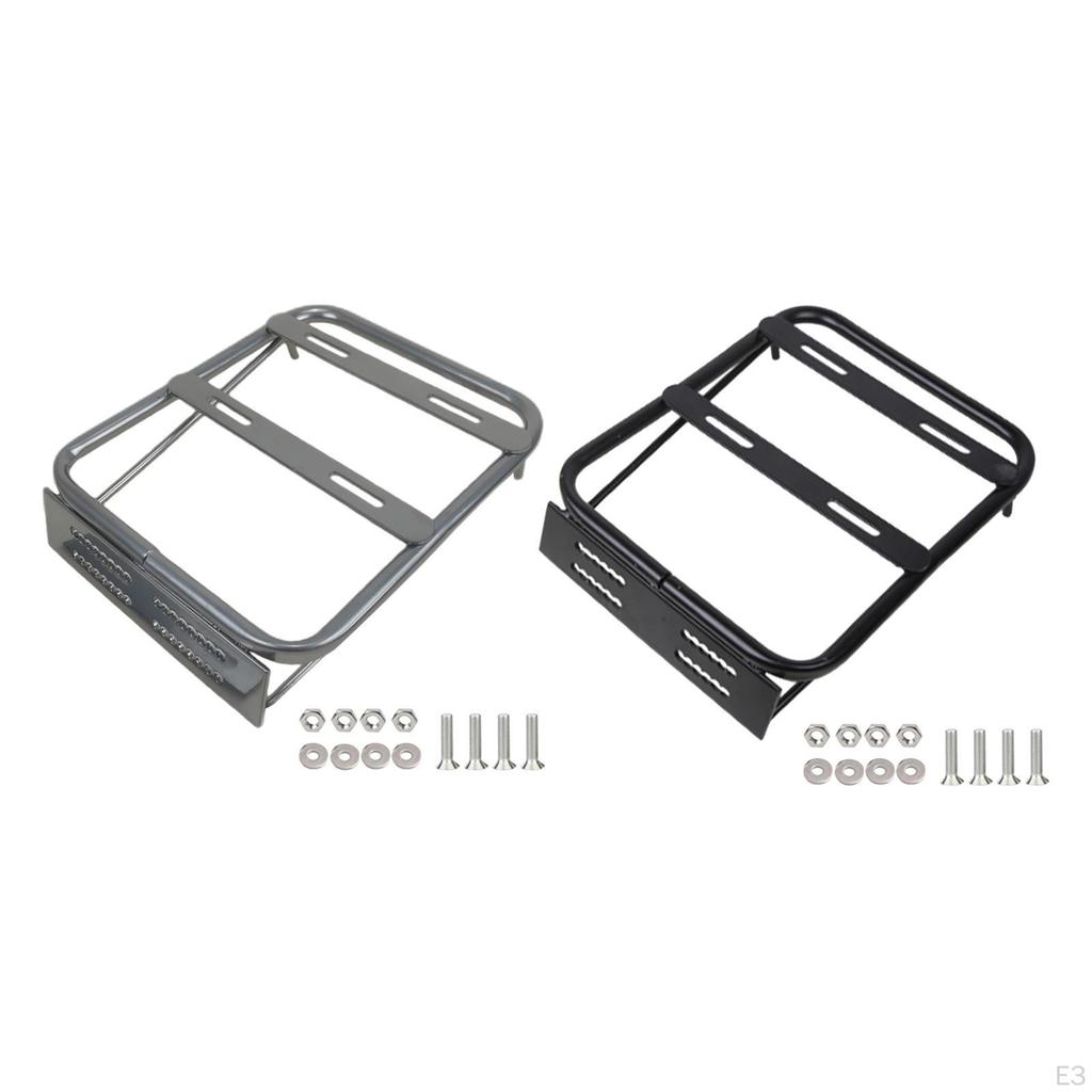 Motorbike Rear Tail Box Carrier Basket Rack Shelf with Screw Bracket Holder Trunk