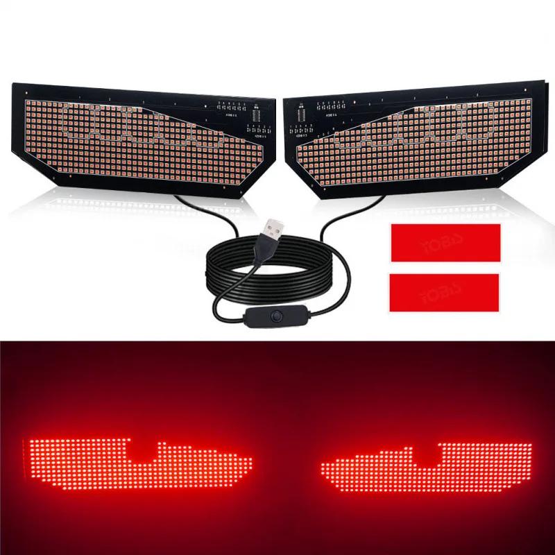 2PCS Devil Eyes Light Car Window Flexible LED Display Screen Matrix Pixel Panel Demon Dynamic Eye Light For Car Truck Windshield