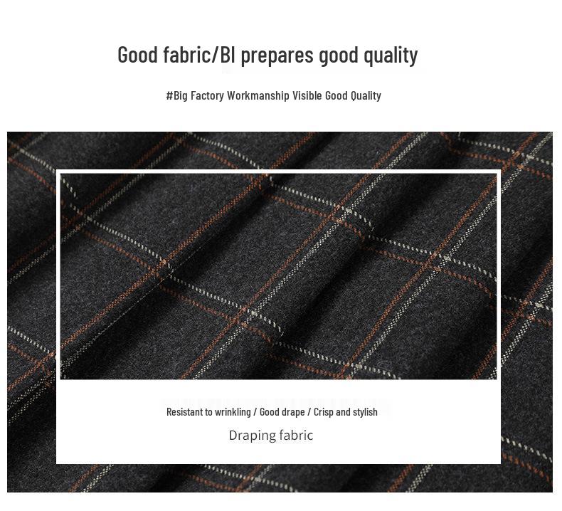 2025 A/W British Plaid High-Waisted Woolen Pleated Skirt