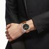 Titoni Pflaumenblüten-Automatikwerk 100m wasserdicht Herrenuhr 43mm schwarzes Zifferblatt Titan Gehäuse Grad 5 Lederarmband 73906 T-ST-723