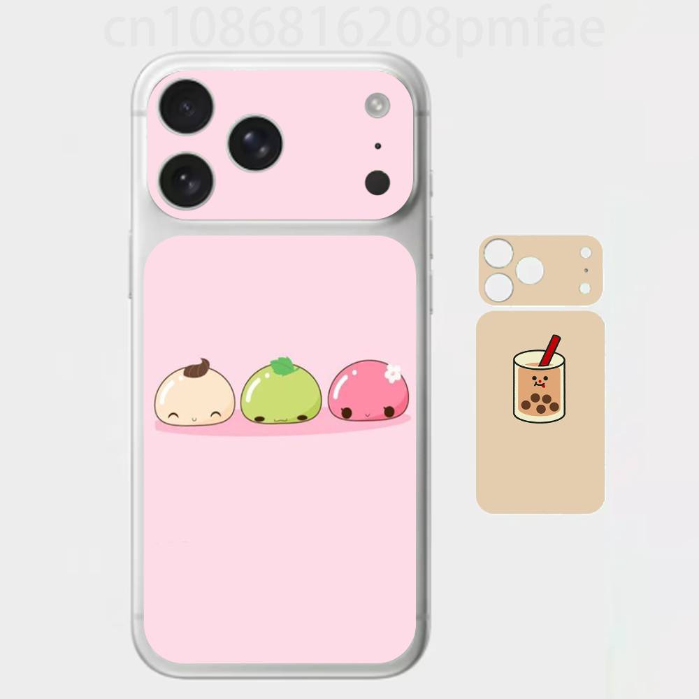 

Kawaii Food Character Series Premium Skin Wrap for iPhone 17 Pro/Max, Back Frame Camera Protective Decal (Not Case) iPhone17promax
