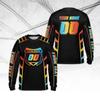 Custom Name Number Gradient Motocross Jersey Long Sleeve Racing Shirt Personalized Text Dirt Bike Sports T Shirts For Men Women
