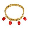 Stylish Strawberry and Cherrys Designs Stainless Steel Bracelet for Trendy Women and Teens With Adjustable Fit