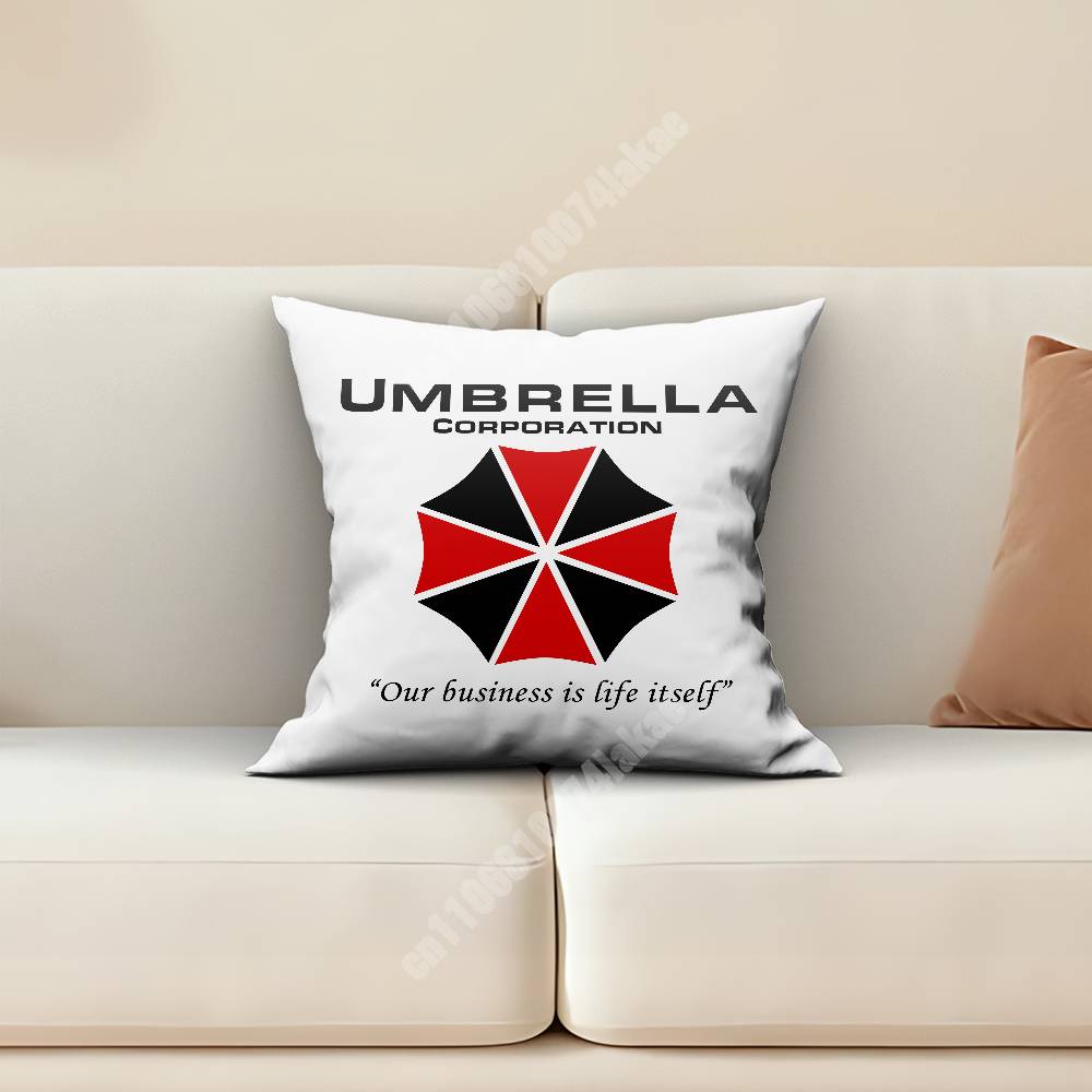 RResident EvilS Umbrella Corporation Pillow Cover Sofa Couch Cushion Case Creative Workspace Accent Home Decor