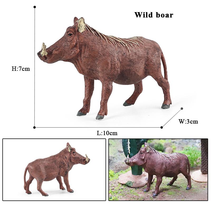 Oenux Wild Boar Tapirus Indicus Porcupine Animals Simulation Model Action Figures Figurine Educational Collection Kids Toy Gift