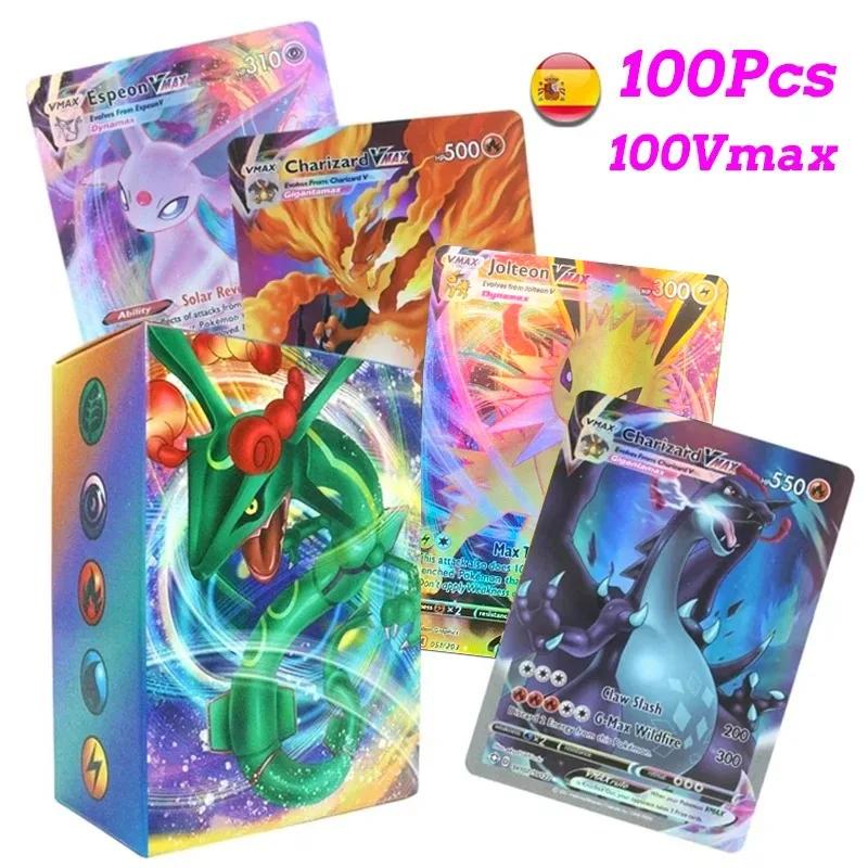 60-100Pcs New English French Spanish Pokemon Cards GX MEGA EX TAG TEAM Vstar Game Battle Card Hot Sale Collection Card Kids Children Gift Present