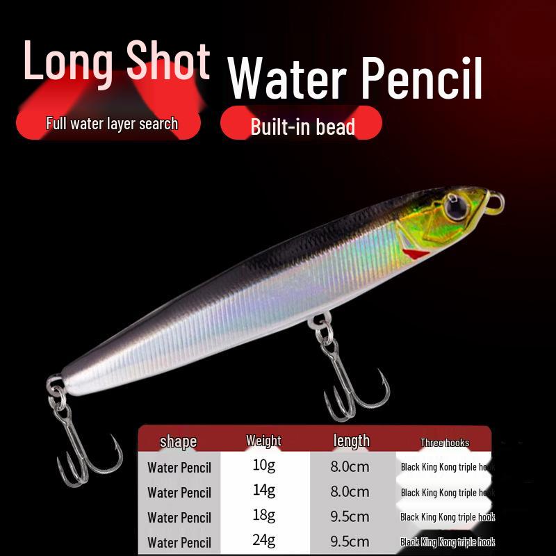 Flying Ghost Pencil Lure: Long Cast, Trembling Slow Sink for Topmouth Culter, Freshwater & Saltwater Fishing