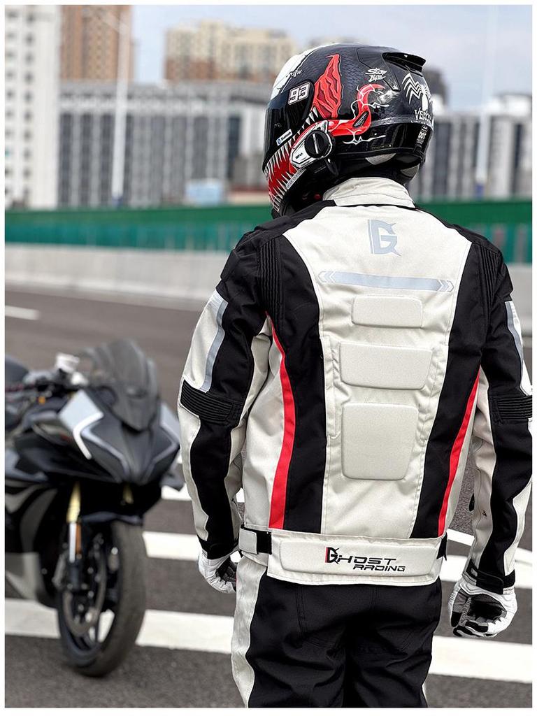 All-Season Windproof Waterproof Motorcycle Riding Suit, Anti-Fall Racing Gear for Warmth and Leisure