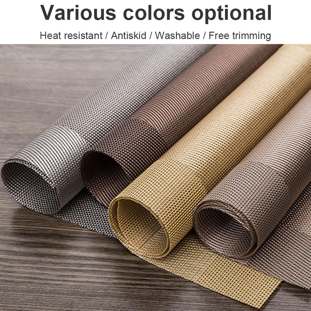 PVC Coaster Insulation Pad Mat Non-slip Table Placemat Home Kitchen Decor