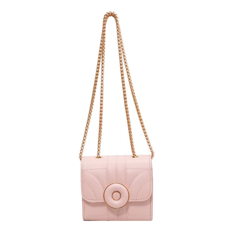 

This year s popular small bags for women s autumn versatile 2024 new fashion chain shoulder messenger bag texture small square bag рожевий