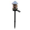 Mushroom Solar Lights, Mushroom House Statue, Fairy Cottage Garden Stake Lights, Waterproof Outdoor Landscape Lights for Yard Patio Lawn Pathway