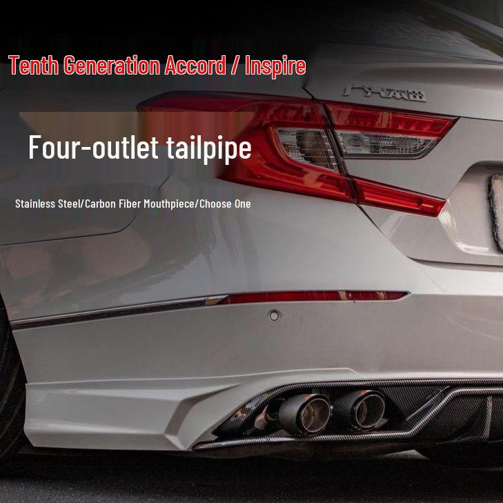 Stainless Steel Carbon Fiber Exhaust Tip for 10th Gen Honda Accord Inspire