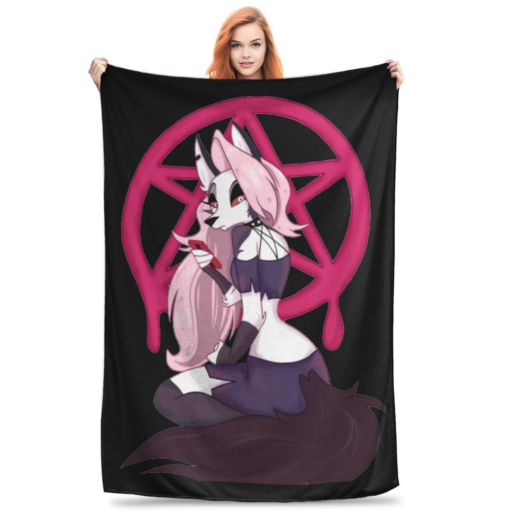 Loona Wolf Flannel Throw Blankets  Blanket for Home Travel Warm Bedroom Quilt