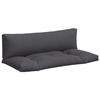 VidaXL Pallet Cushions Set of 2 Anthracite Fabric 360922
