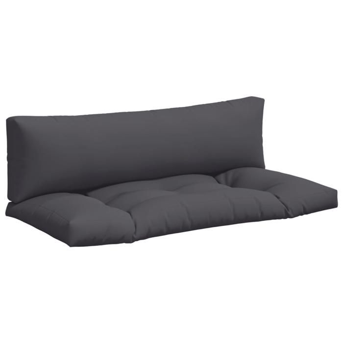 VidaXL Coussins de palette lot de 2 anthracite tissu 360922
