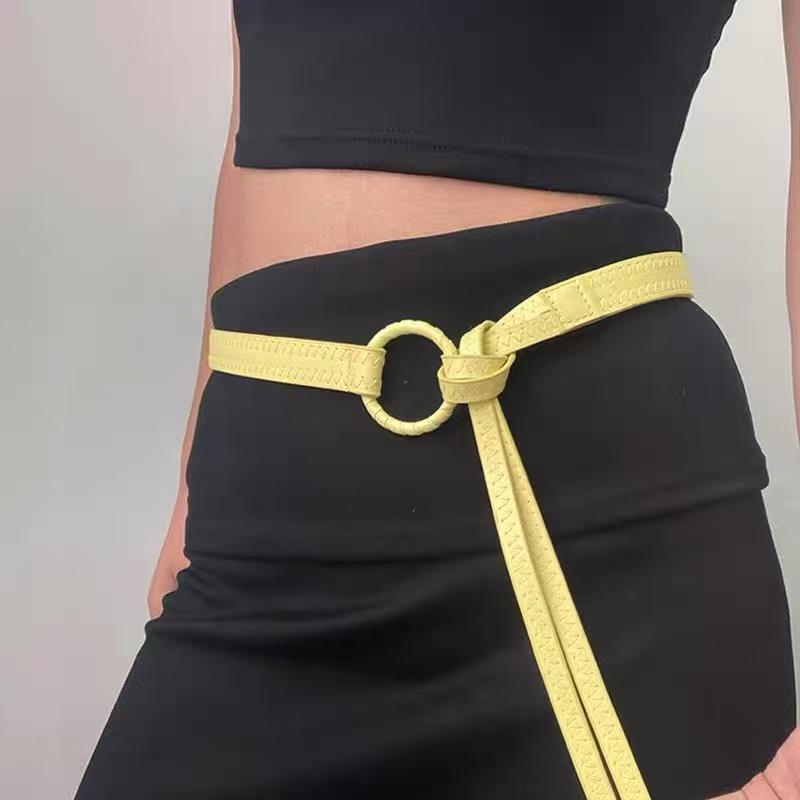 Fashionable belt for women, 2026 new style, with skirts, Korean version, circular knot, retro, spicy girl accessories, high-end