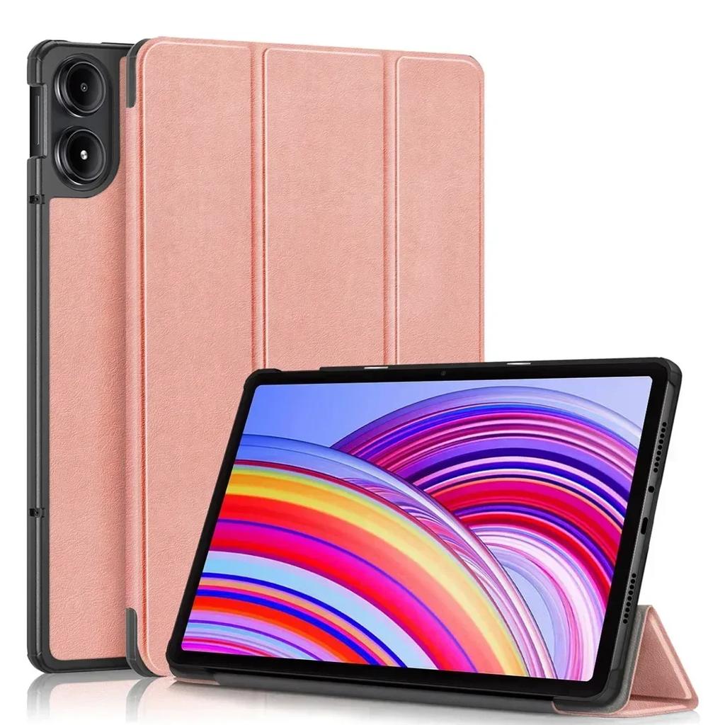Tablet Case For Redmi Pad Pro 12.1 Inch Tri-Folding Stand Smart Leather Cover For Redmi Pad Pro 12.1" Funde Tablets