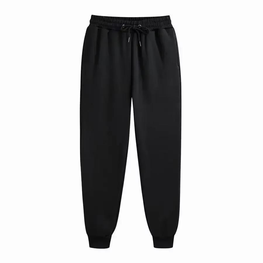 Men's Casual Sweatpants Fleece Sports Pants Unisex Fashion Solid Loose Trousers Streetwear Autumn Winter Jogging Pants