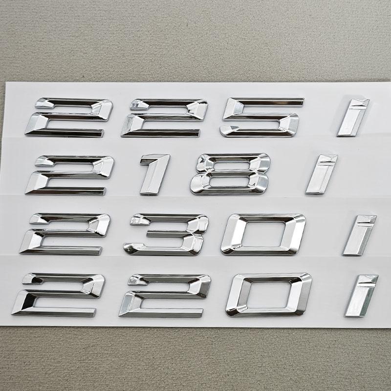3D ABS Chrome Car Letters Logo 218i 220i 230i Badge Rear Trunk Emblem Sticker For BMW 218i 220i 230i 225i F44 F45 Tail Marking
