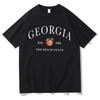Georgia Peach Vintage Print T-shirts Ginny & Georgia 3 Hot TV Show Tees Adorable Female Clothes Summer Cotton Soft T Shirt Daily