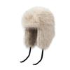 New winter silver silk plush hat thickened thermal hat cold-proof fluffy hat autumn and winter imitation fox hair showing small face hat