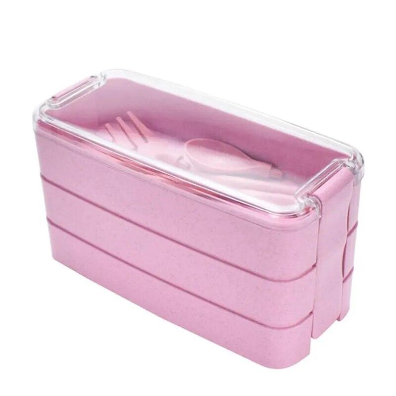 

Японский соломенный ланч-бокс, милый стиль для девочек, ланч-бокс для начальной школы, офисный работник, трехслойный портативный набор