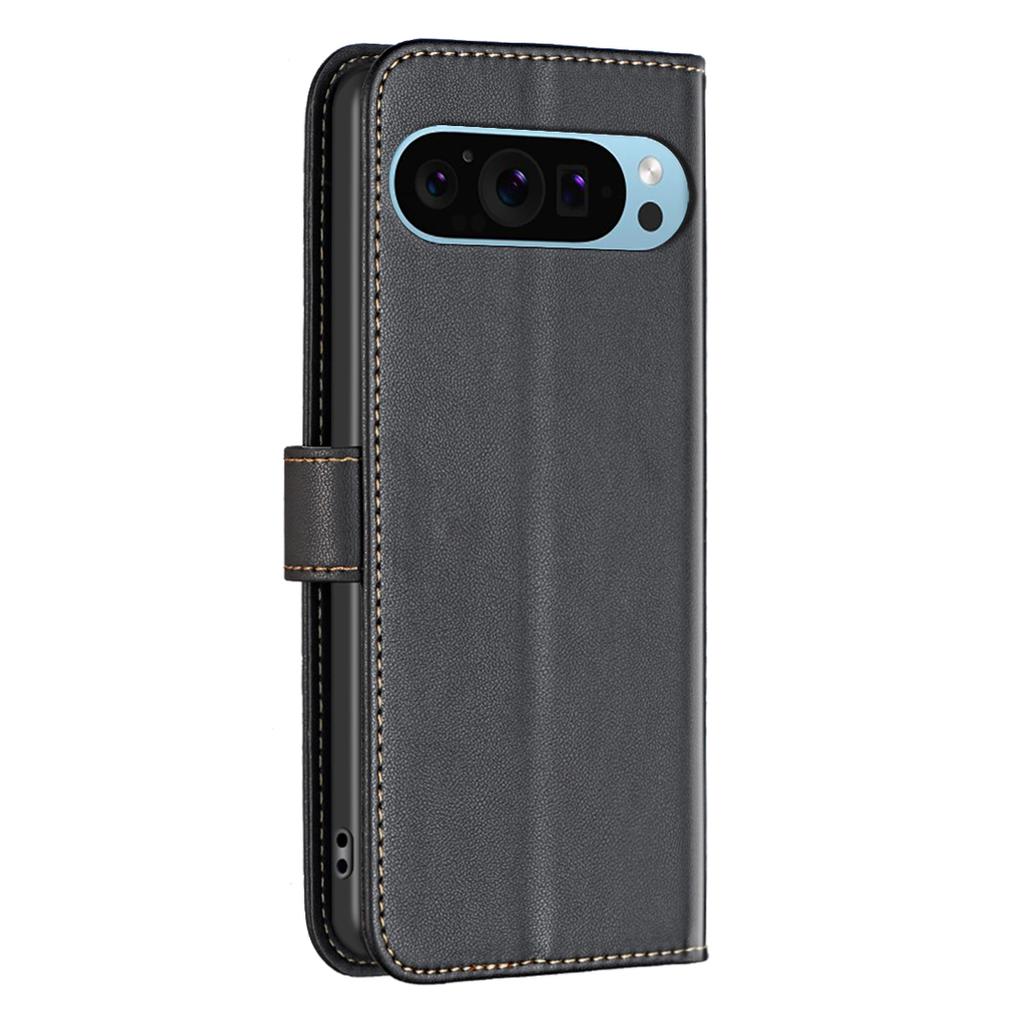 BINFEN COLOR BF17 For Google Pixel 9 Pro XL Leather Case Stand Magnetic Closure Flip Folio Phone Cover